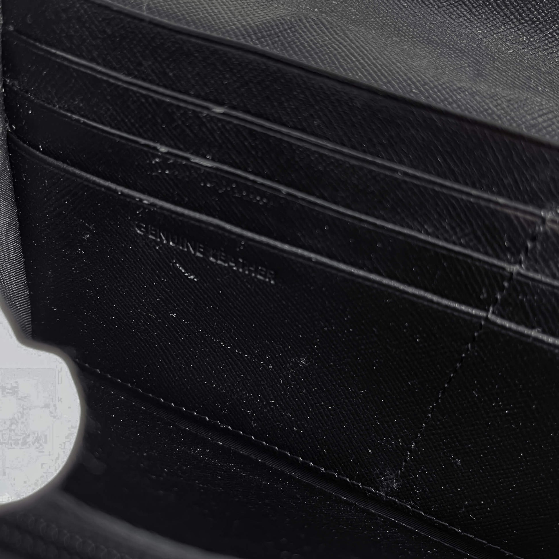 Second hand Philipp Plein Hexagon Saffiano leather Leather 2 - Ways Wallet on Chain Crossbody Black - Tabita Bags