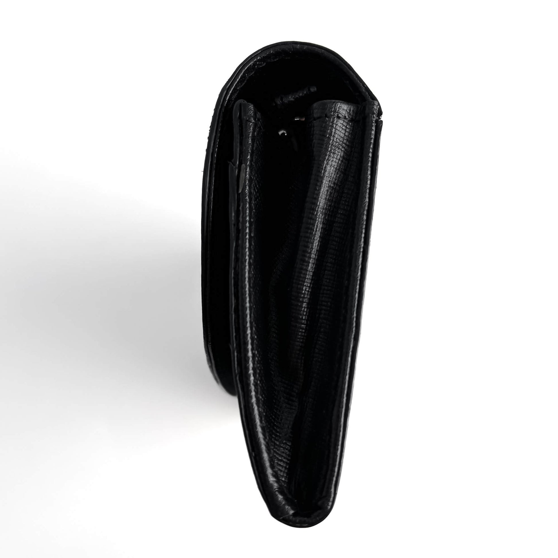 Second hand Philipp Plein Hexagon Saffiano leather Leather 2 - Ways Wallet on Chain Crossbody Black - Tabita Bags