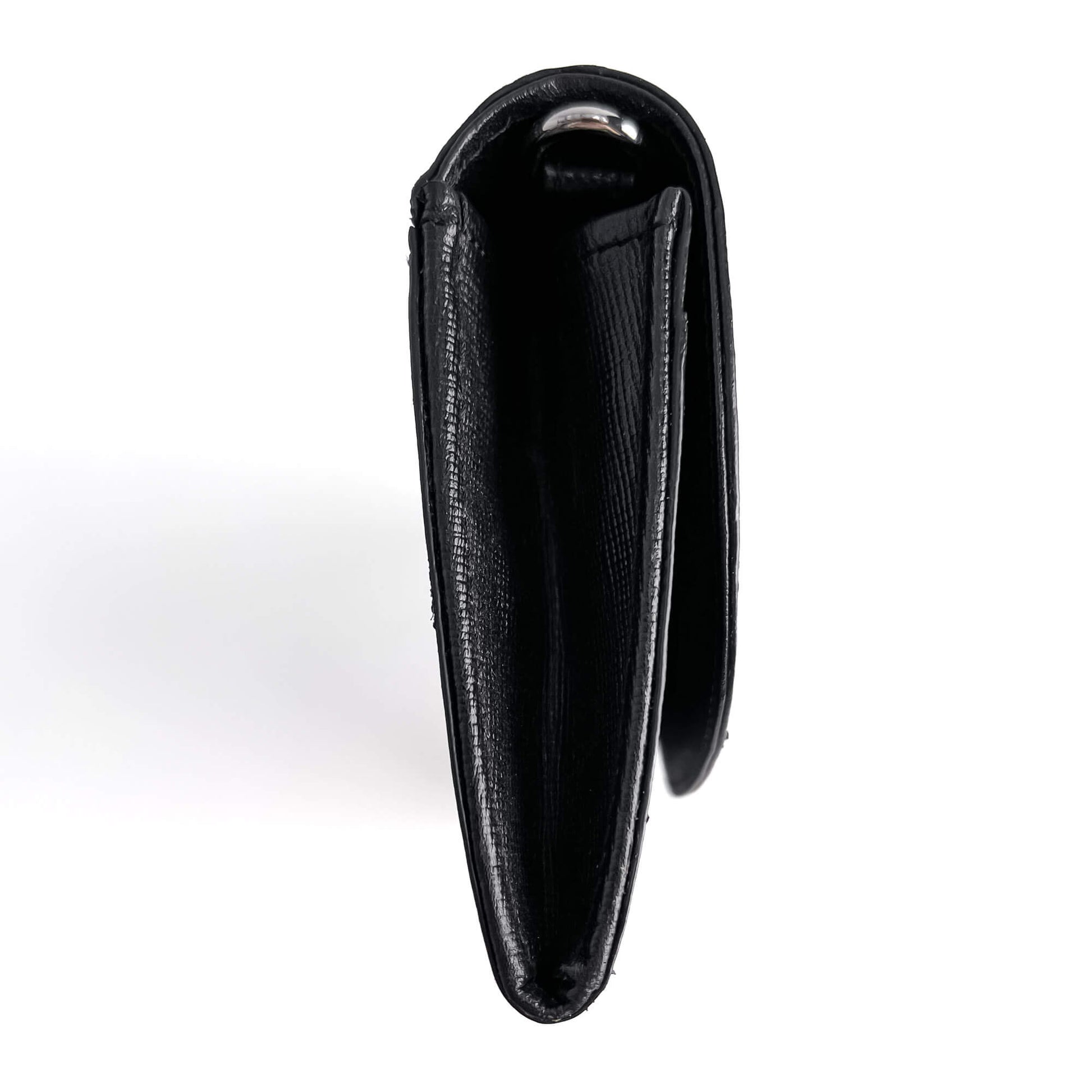 Second hand Philipp Plein Hexagon Saffiano leather Leather 2 - Ways Wallet on Chain Crossbody Black - Tabita Bags