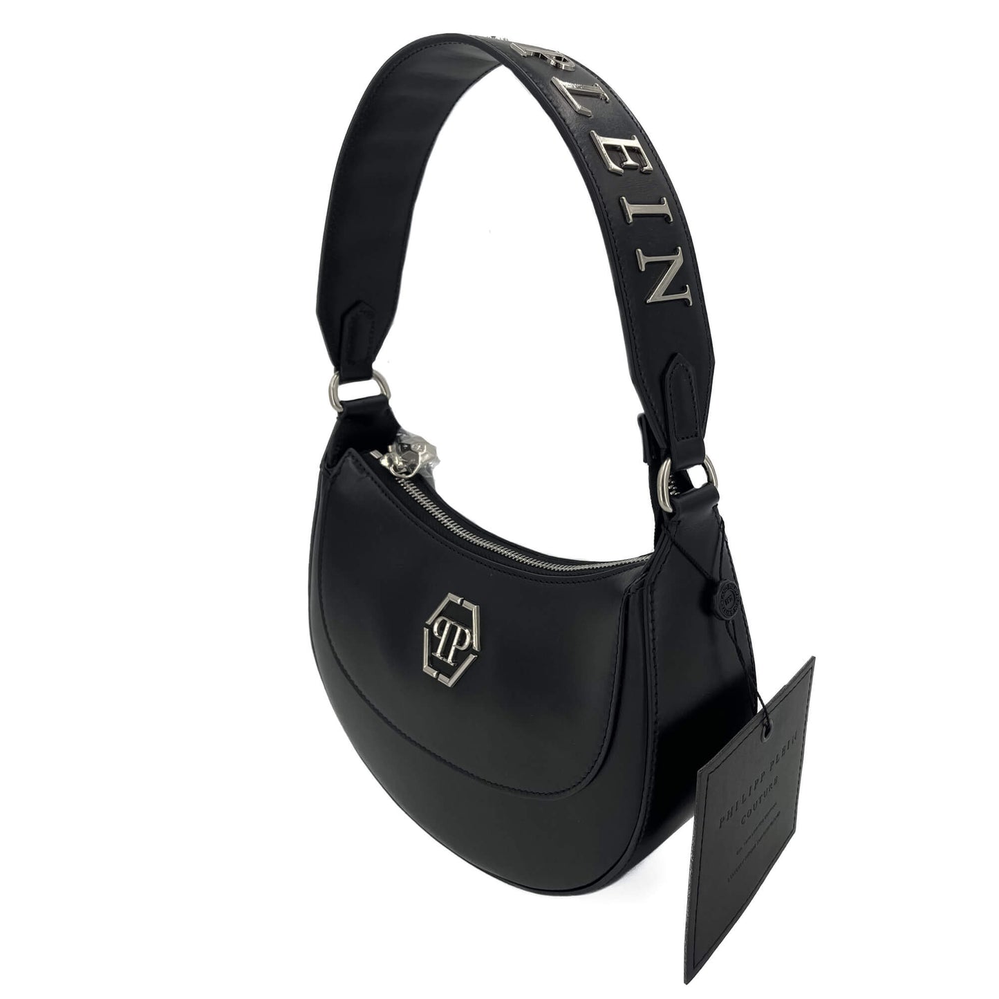 Second hand Philipp Plein Hobo Shoulder Bag Calf Leather Leather Black - Tabita Bags