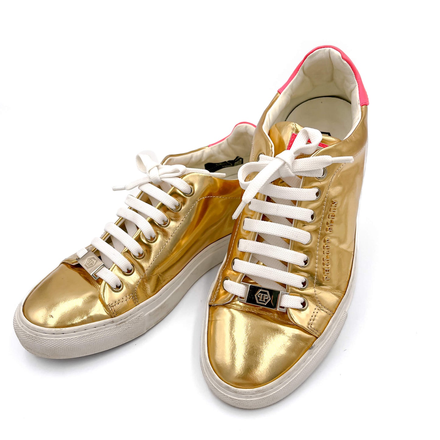 Second hand Philipp Plein Leather Sneakers 38 Gold - Tabita Bags