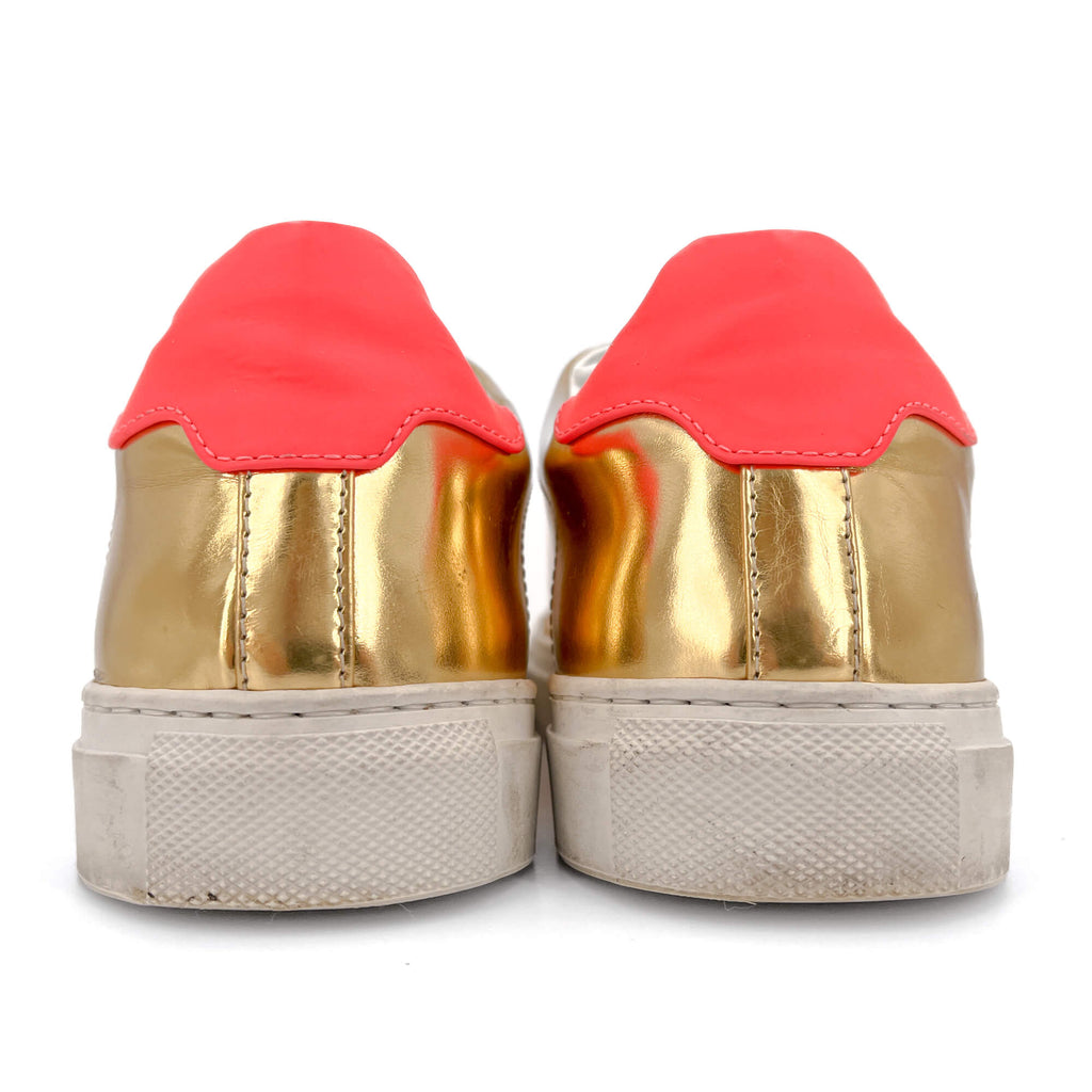 Second hand Philipp Plein Leather Sneakers 38 Gold - Tabita Bags