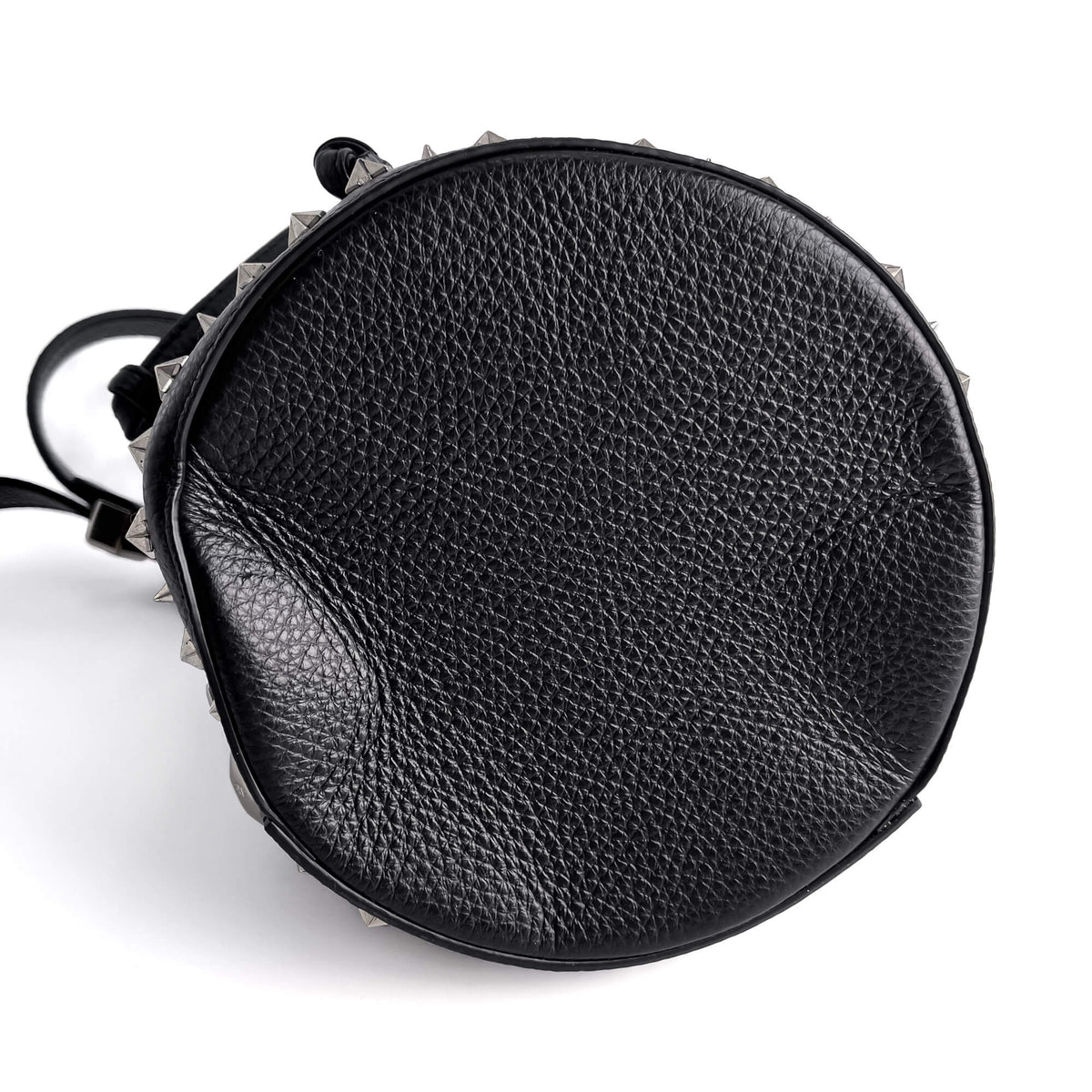 Second hand Philipp Plein Stud Leather Bucket Shoulder Bag Black - Tabita Bags