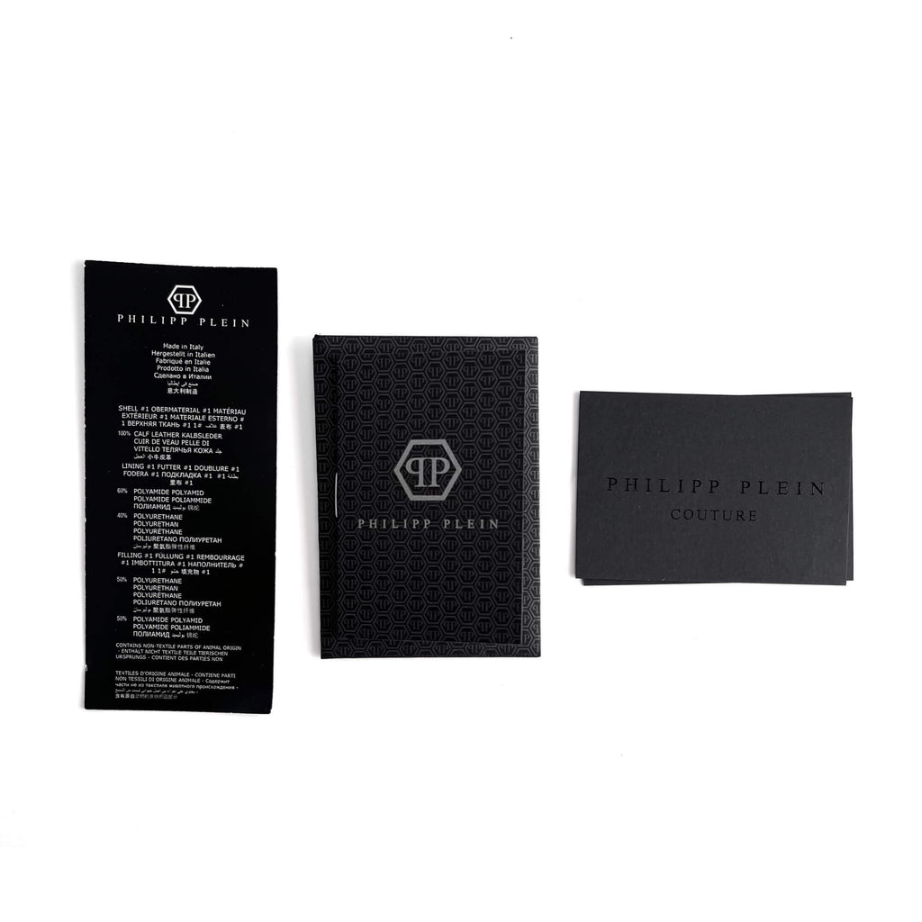 Second hand Philipp Plein Superheroin Hexagon Small Calf Leather 2 - Ways Flap Belt Bag Black - Tabita Bags
