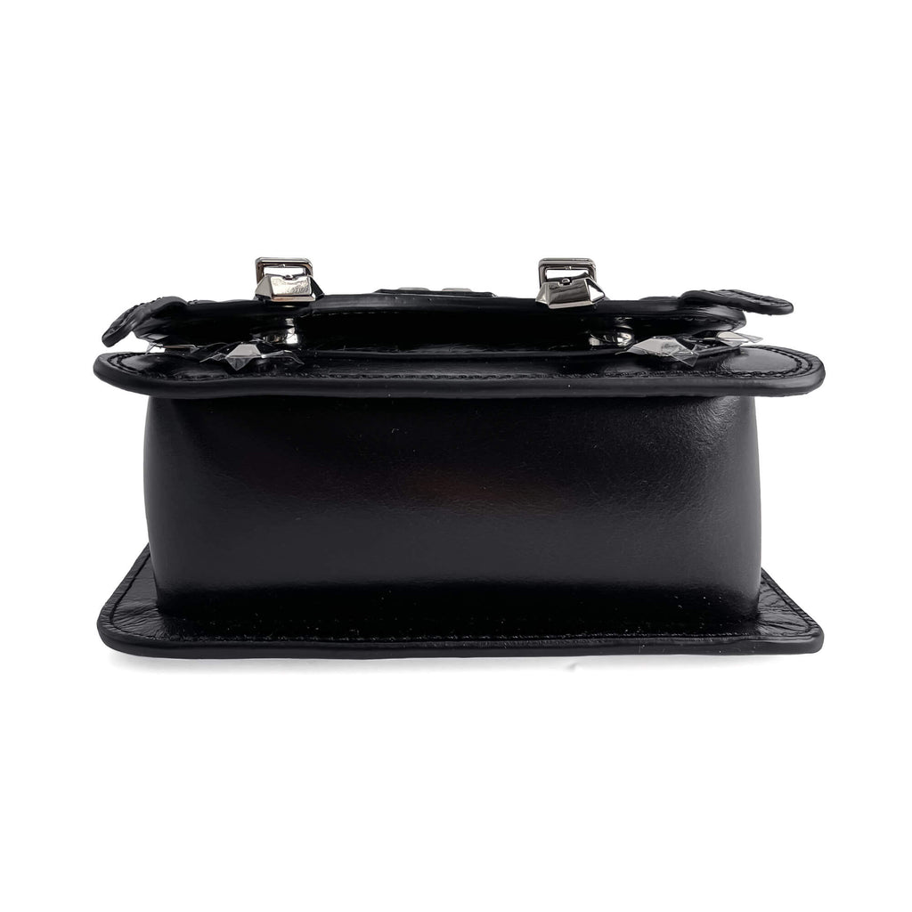Second hand Philipp Plein Superheroin Hexagon Small Calf Leather 2 - Ways Flap Belt Bag Black - Tabita Bags