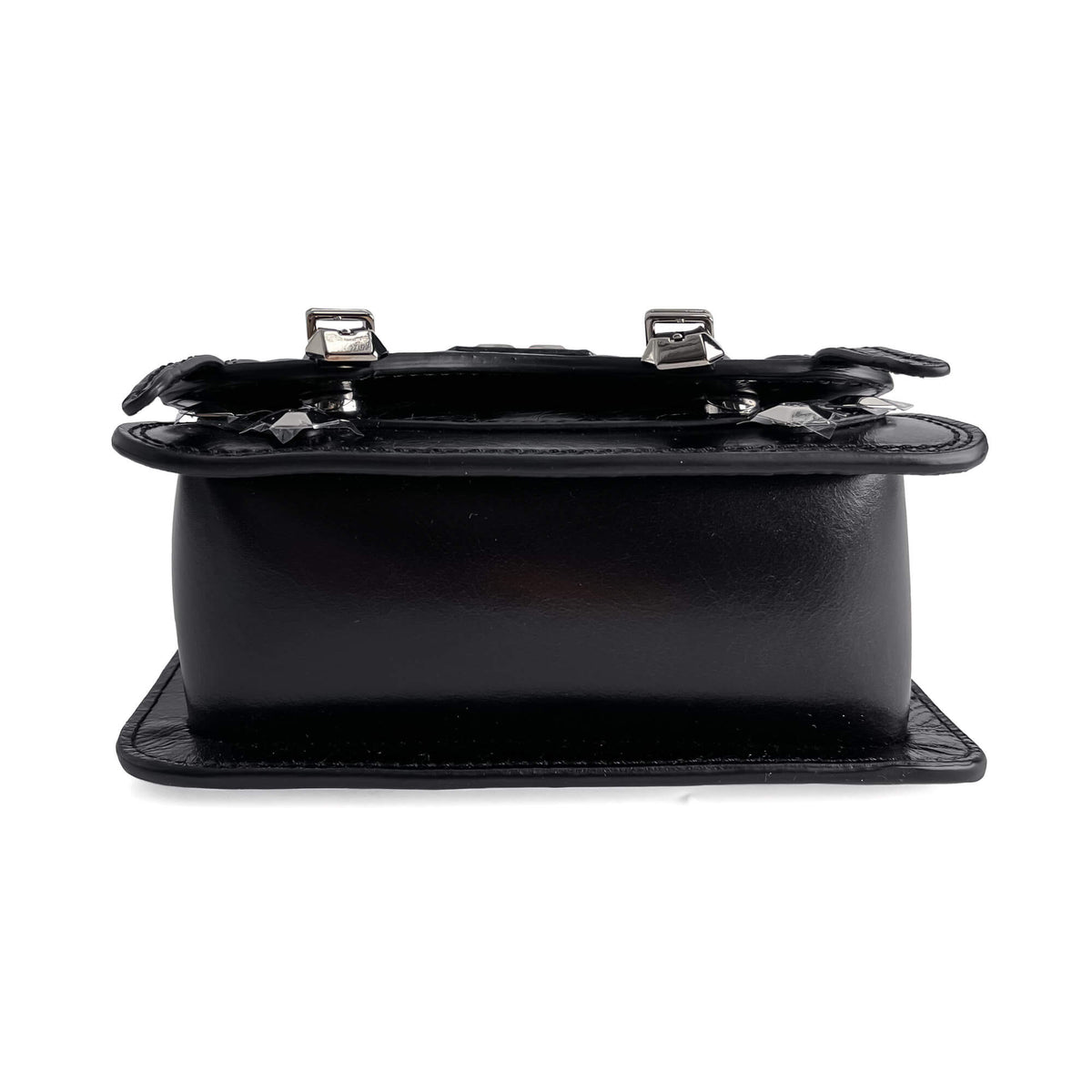 Second hand Philipp Plein Superheroin Hexagon Small Calf Leather 2 - Ways Flap Belt Bag Black - Tabita Bags