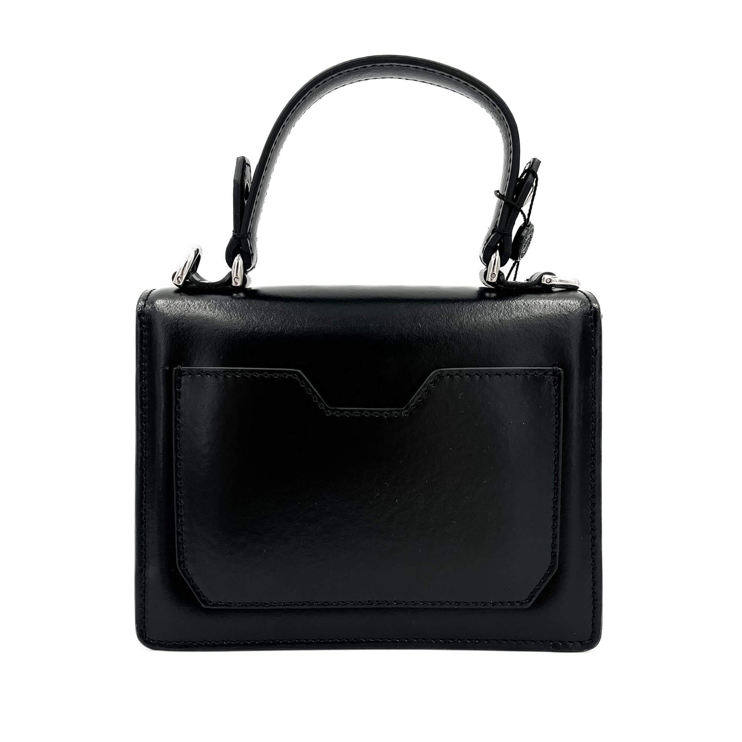 Second hand Philipp Plein Superheroin Hexagon Small Calf Leather Leather 2-Ways Top-handle Bag Black - Tabita Bags