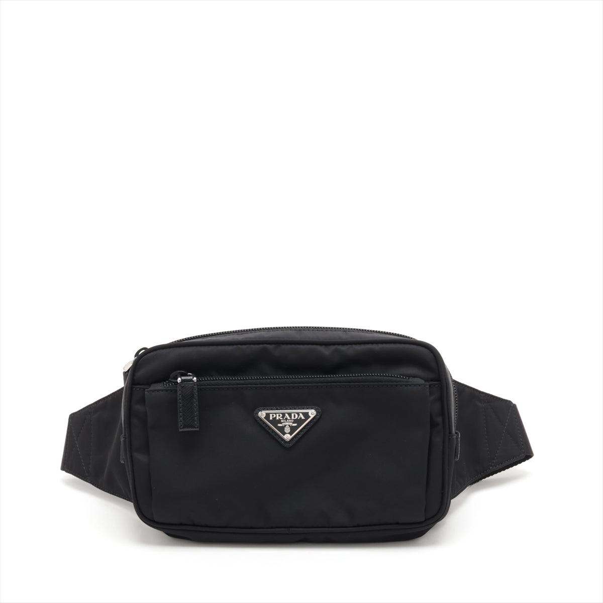 Second hand Prada Belt Bag Re - Nylon and Saffiano Leather Black - Tabita Bags