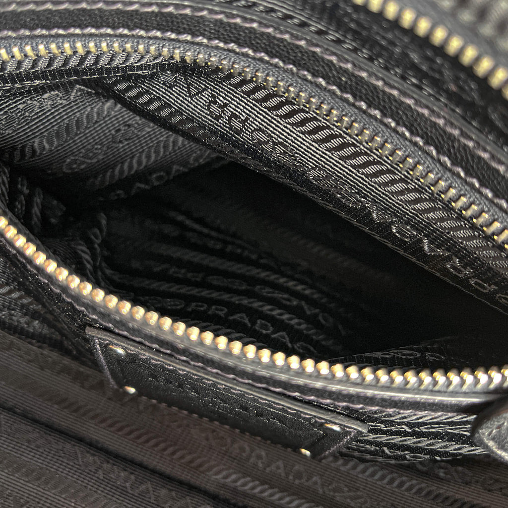 Second hand Prada Bowler Handbag Econyl Nylon Black - Tabita Bags