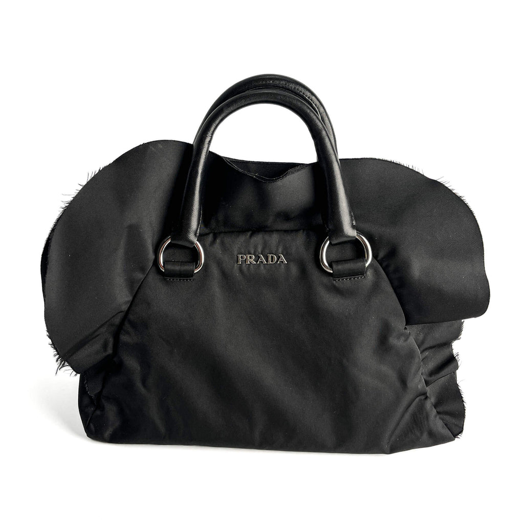Second hand Prada Bowler Handbag Econyl Nylon Black - Tabita Bags