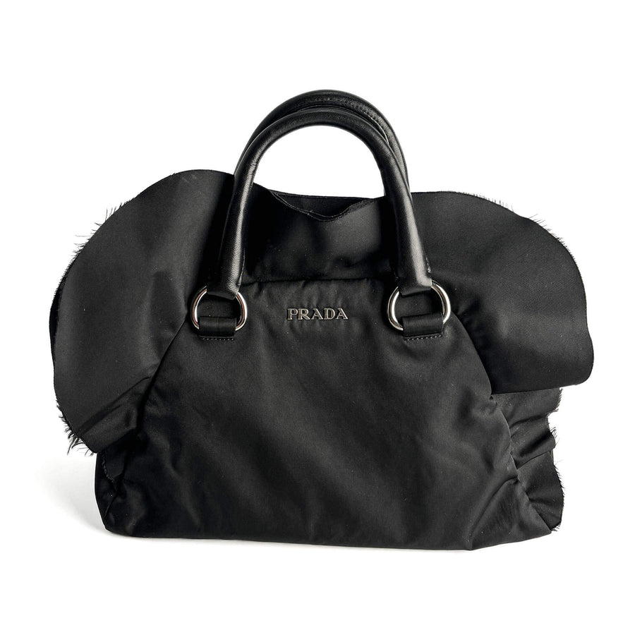 Second hand Prada Bowler Handbag Econyl Nylon Black - Tabita Bags