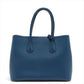 Second hand Prada Double Saffiano Leather 2 - Ways Tote Bag Blue - Tabita Bags