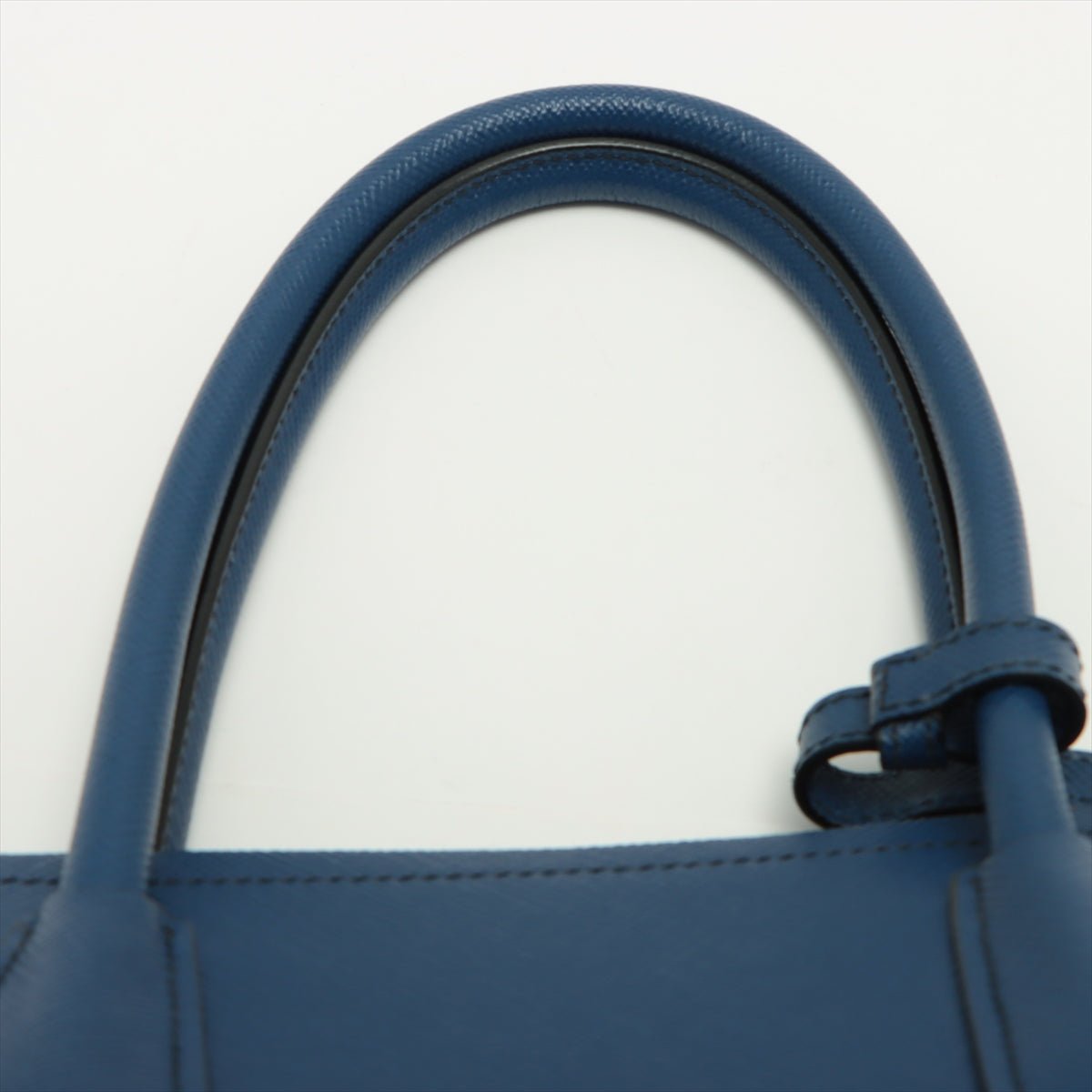 Second hand Prada Double Saffiano Leather 2 - Ways Tote Bag Blue - Tabita Bags