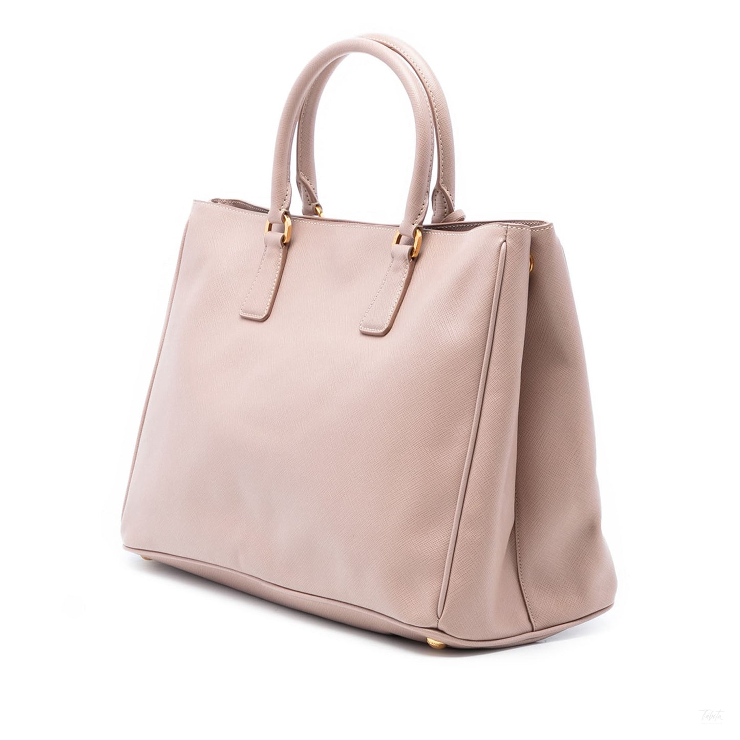 Second hand Prada Galleria Large Saffiano Lux Leather Tote Handbag Brown - Tabita Bags