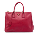 Second hand Prada Galleria Large Saffiano Lux Leather Tote Handbag Red - Tabita Bags