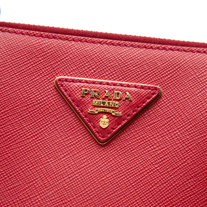 Second hand Prada Galleria Large Saffiano Lux Leather Tote Handbag Red - Tabita Bags