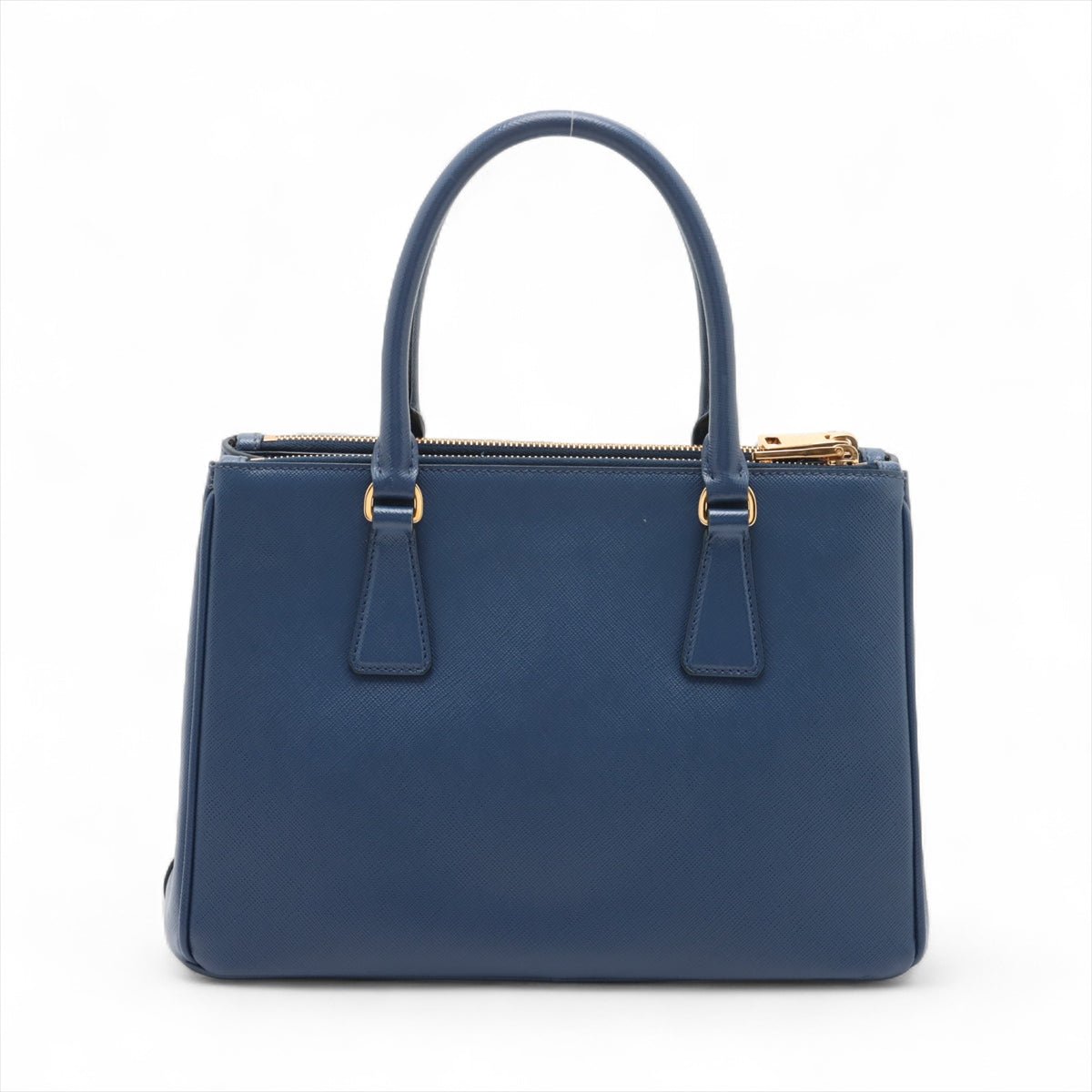 Second hand Prada Galleria Medium Saffiano Leather Tote Handbag Blue - Tabita Bags