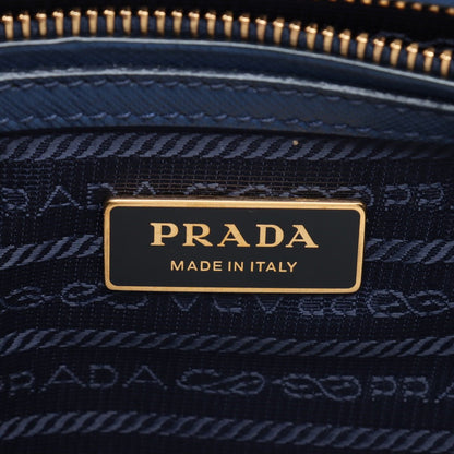 Second hand Prada Galleria Medium Saffiano Leather Tote Handbag Blue - Tabita Bags