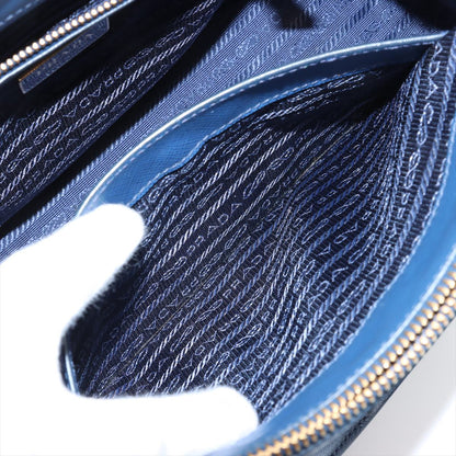 Second hand Prada Galleria Medium Saffiano Leather Tote Handbag Blue - Tabita Bags