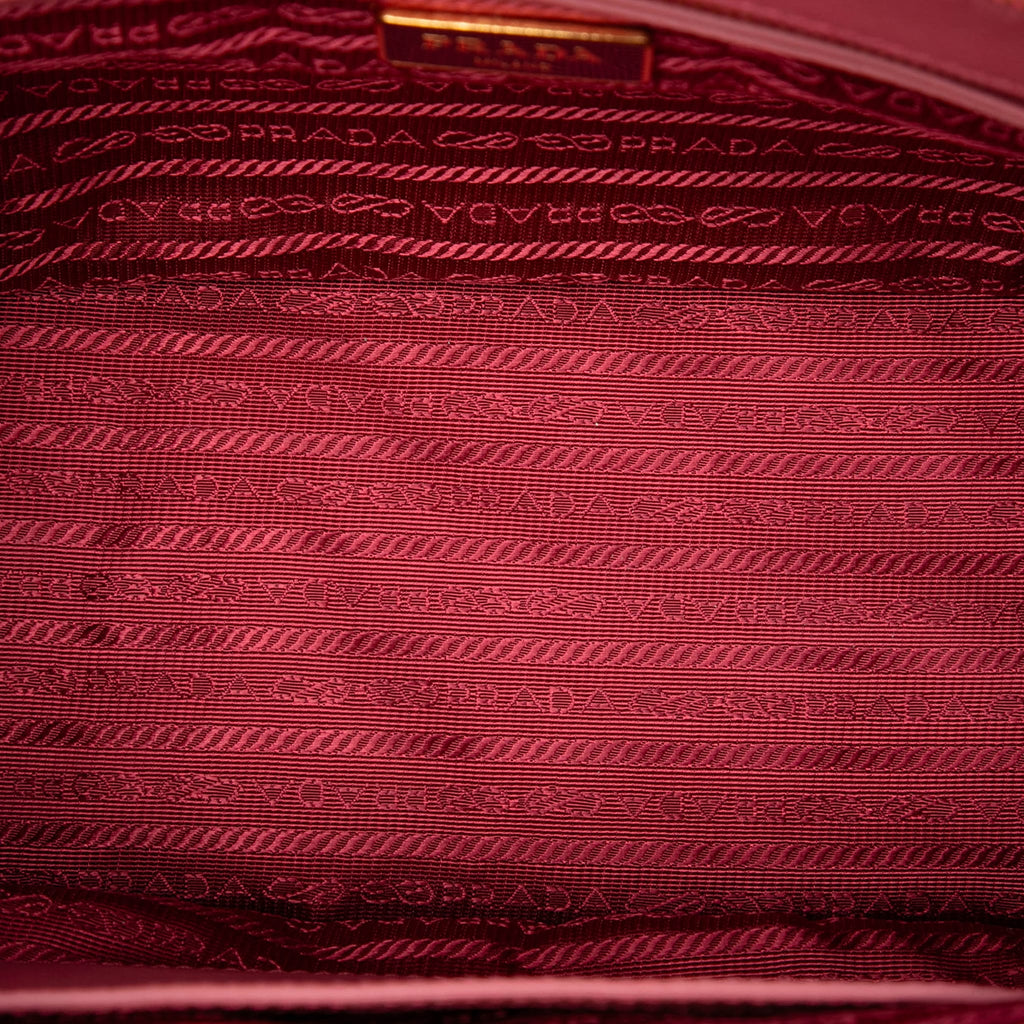 Second hand Prada Galleria Medium Saffiano Leather Tote Handbag Pink - Tabita Bags