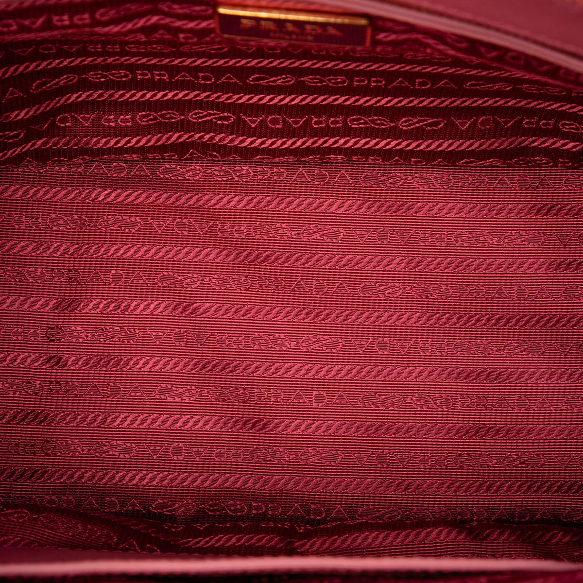 Second hand Prada Galleria Medium Saffiano Leather Tote Handbag Pink - Tabita Bags