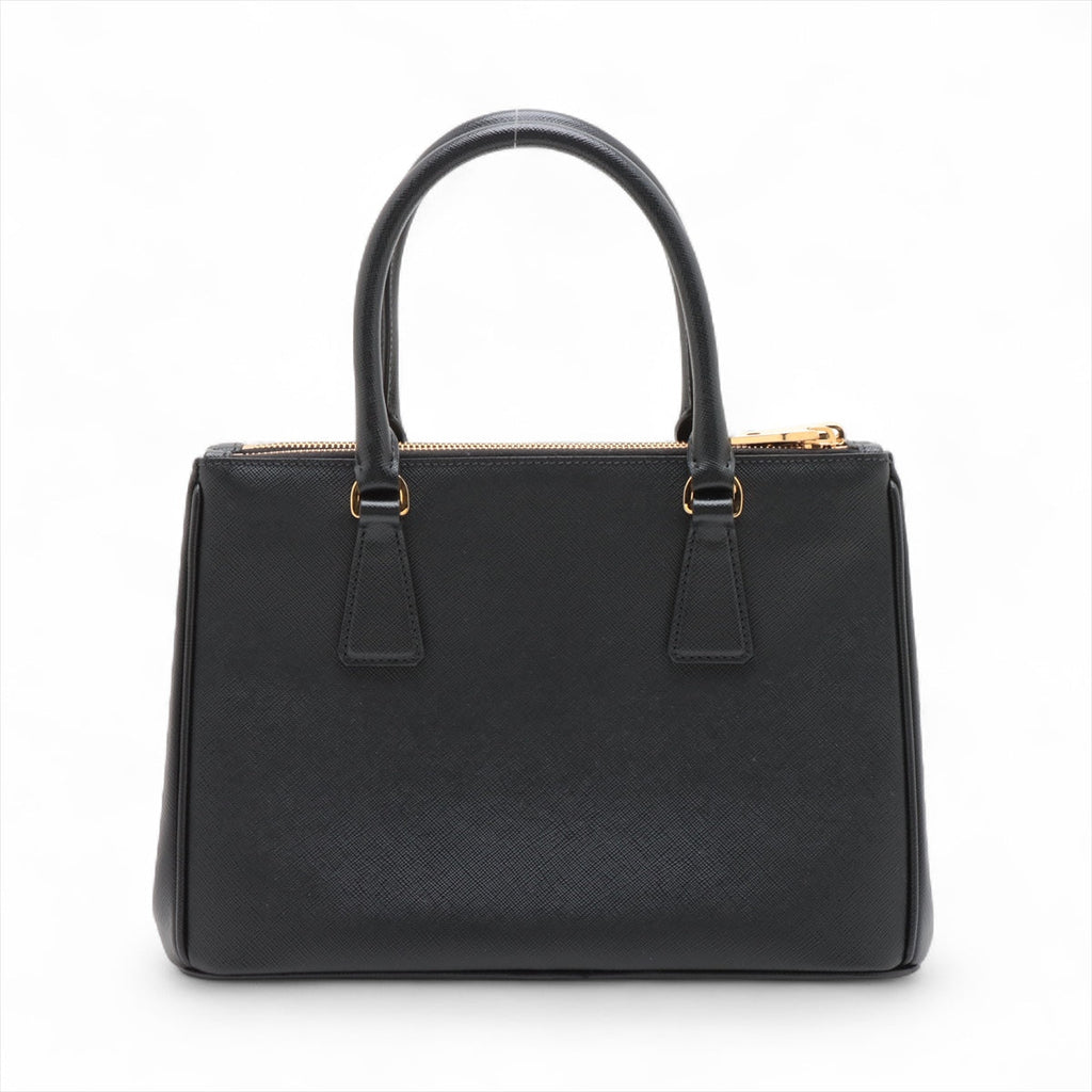Second hand Prada Galleria Medium Saffiano Lux Leather 3 - Ways Tote Handbag Black - Tabita Bags