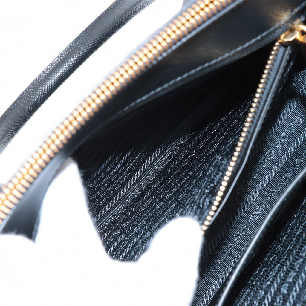 Second hand Prada Galleria Medium Saffiano Lux Leather 3 - Ways Tote Handbag Black - Tabita Bags