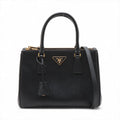 Second hand Prada Galleria Medium Saffiano Lux Leather 3 - Ways Tote Handbag Black - Tabita Bags