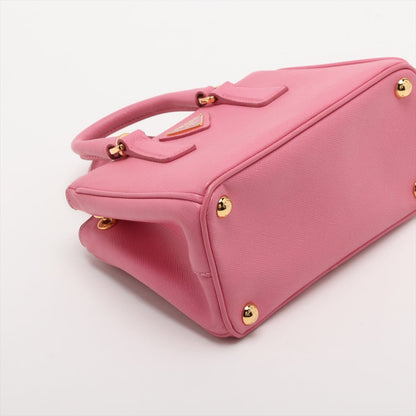 Second hand Prada Galleria Mini Saffiano Leather Handbag Pink - Tabita Bags