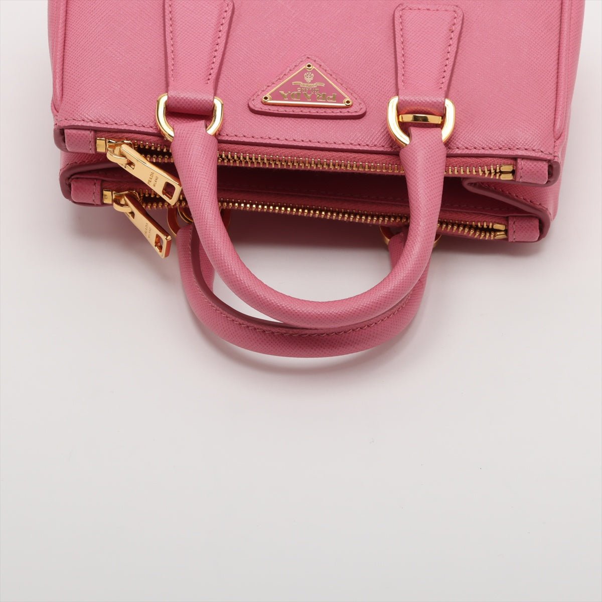 Second hand Prada Galleria Mini Saffiano Leather Handbag Pink - Tabita Bags