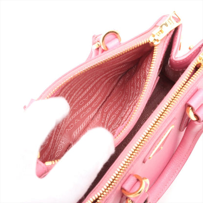 Second hand Prada Galleria Mini Saffiano Leather Handbag Pink - Tabita Bags