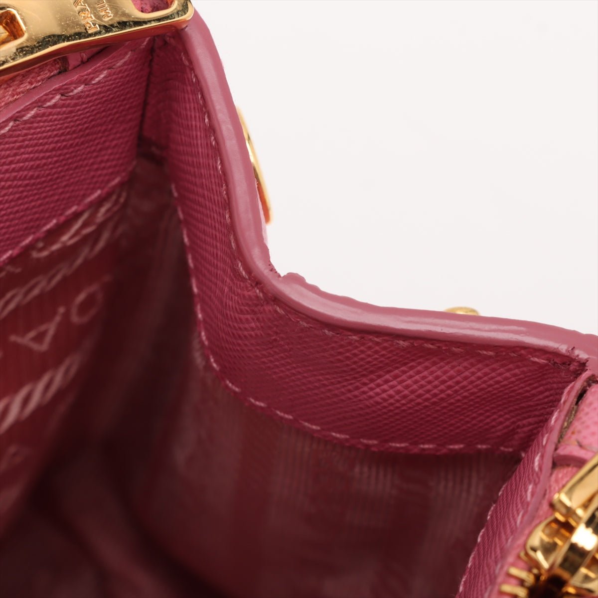 Second hand Prada Galleria Mini Saffiano Leather Handbag Pink - Tabita Bags