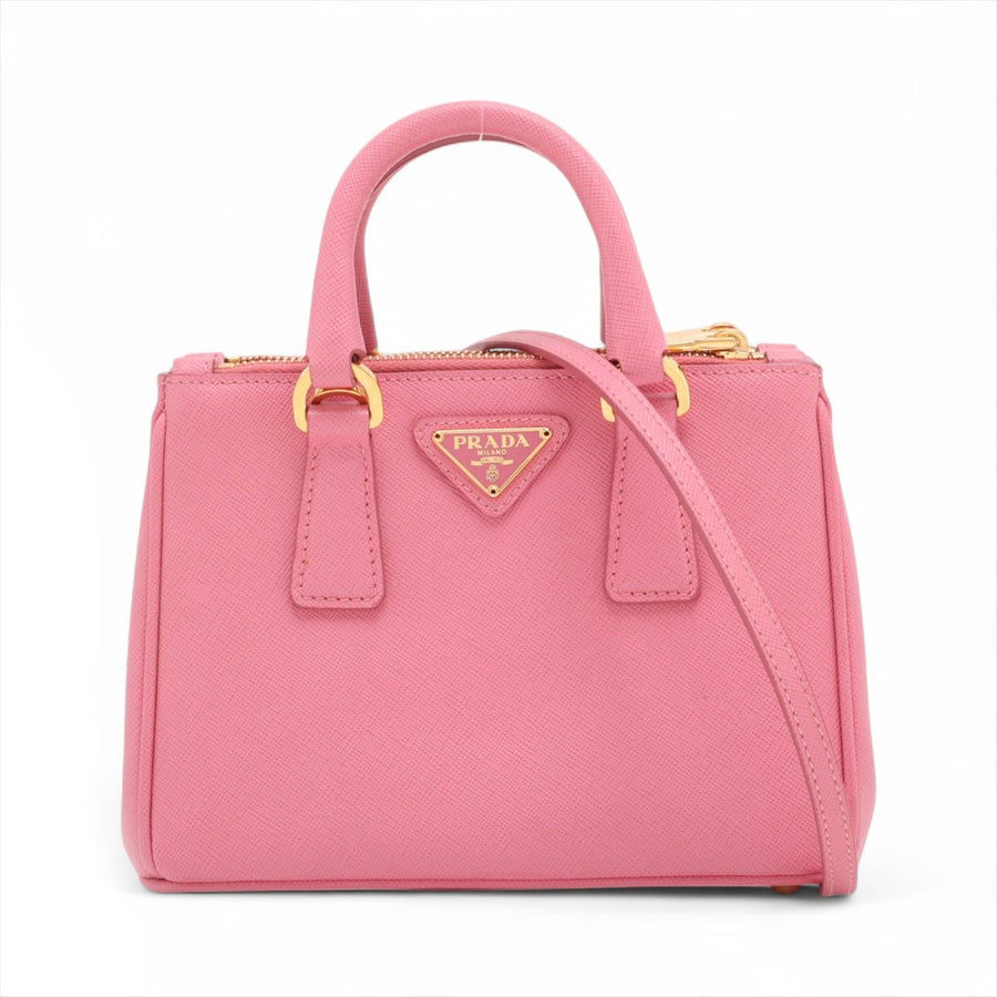 Second hand Prada Galleria Mini Saffiano Leather Handbag Pink - Tabita Bags