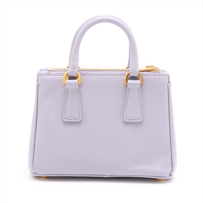 Second hand Prada Galleria Mini Saffiano Leather Handbag Purple - Tabita Bags