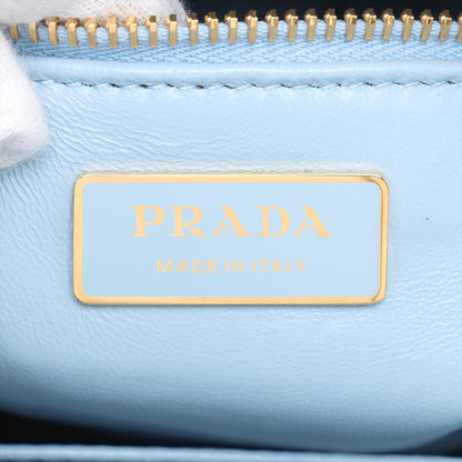 Second hand Prada Galleria Small Saffiano Lux Leather Handbag Blue - Tabita Bags