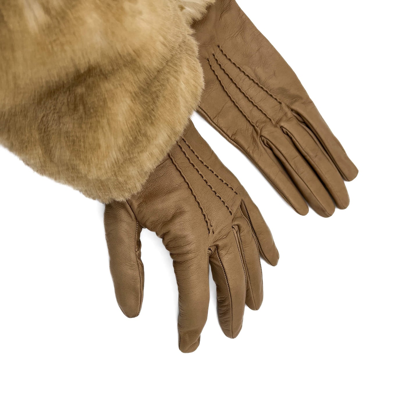 Second hand Prada Glove Leather & Fur Beige - Tabita Bags