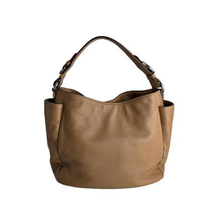 Second hand Prada Hobo Daino Leather Shoulder Bag Beige - Tabita Bags