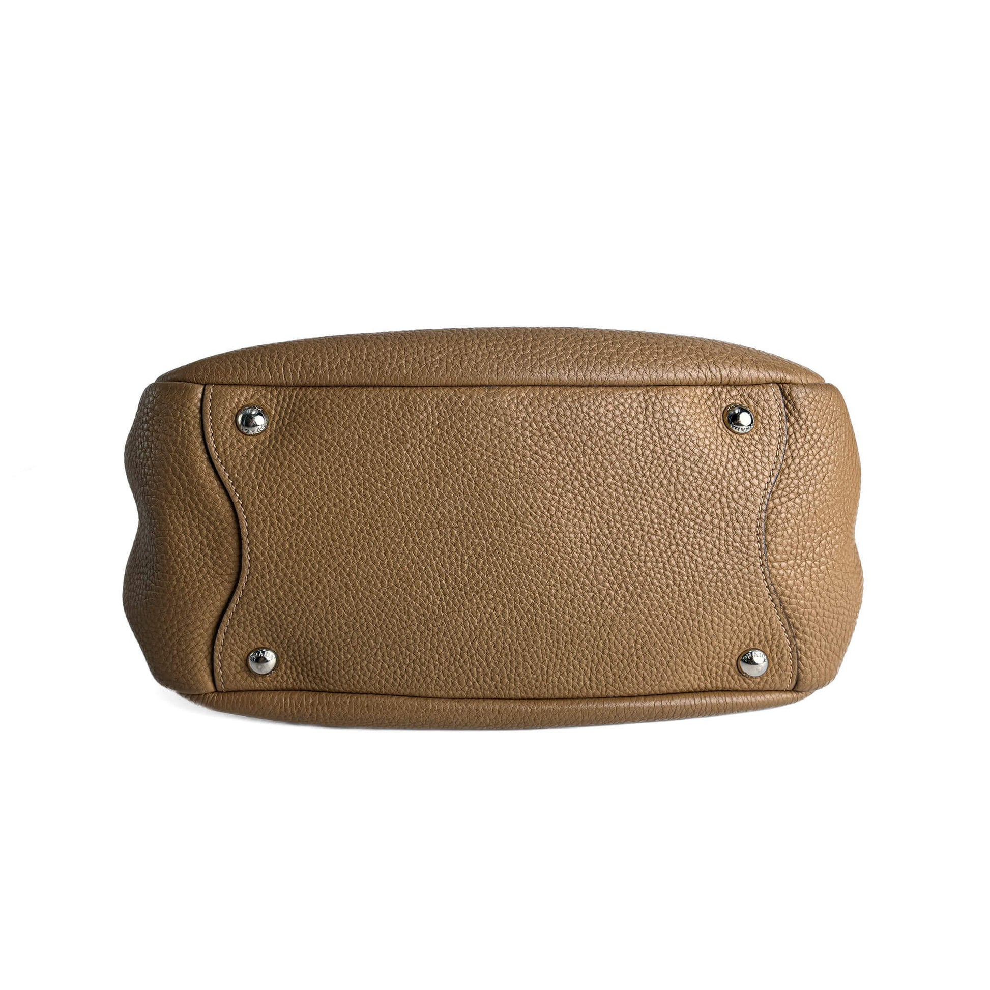 Second hand Prada Hobo Daino Leather Shoulder Bag Beige - Tabita Bags