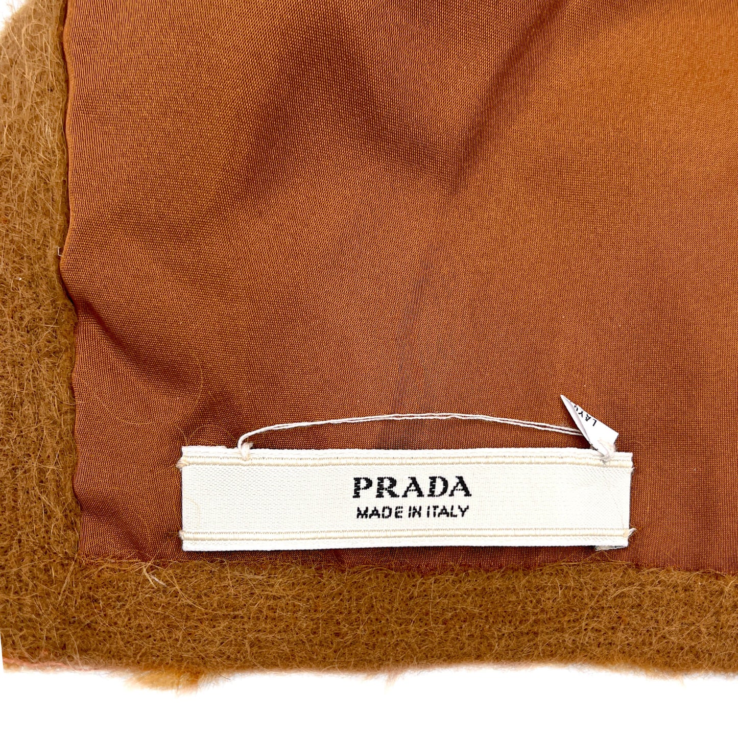 Second hand Prada Leather & Fur Scarve Arancio - Tabita Bags