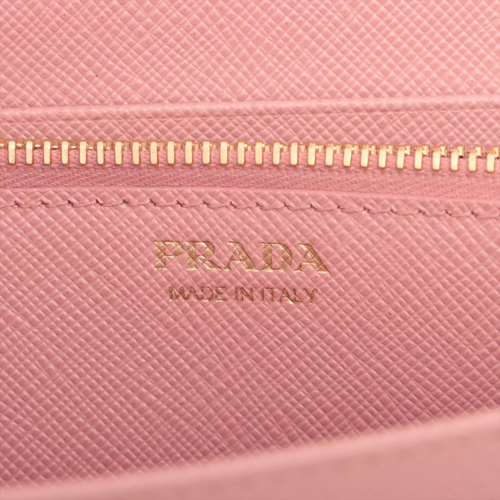 Second hand Prada Long Wallet Wallet Saffiano Leather Pink - Tabita Bags