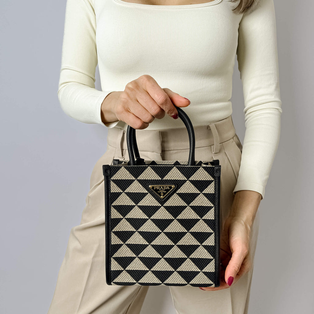 Second hand Prada Mini Polyester 2 - Ways Crossbody Bicolor - Tabita Bags