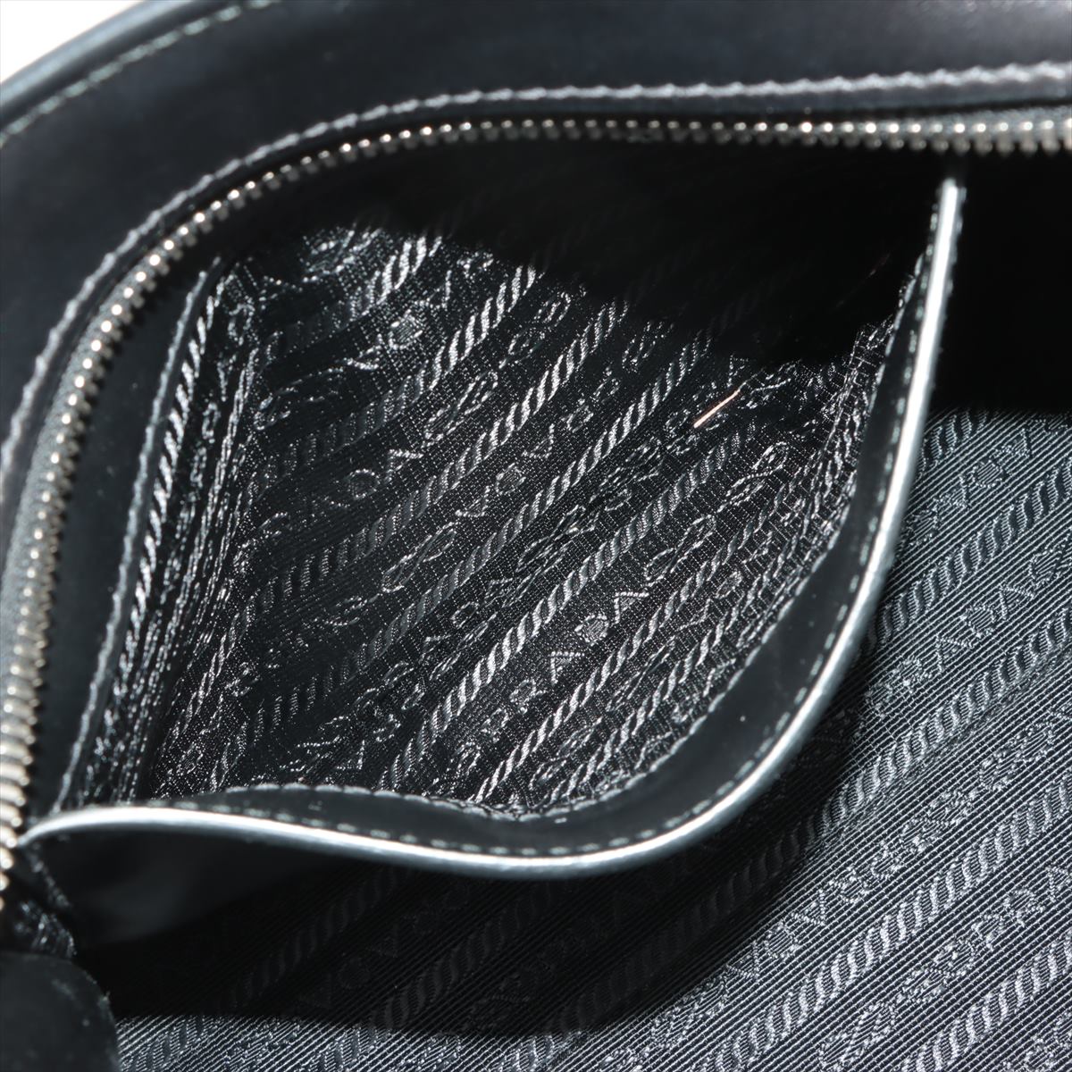 Second hand Prada Monochrome Mini Saffiano Leather Tote Handbag Black - Tabita Bags