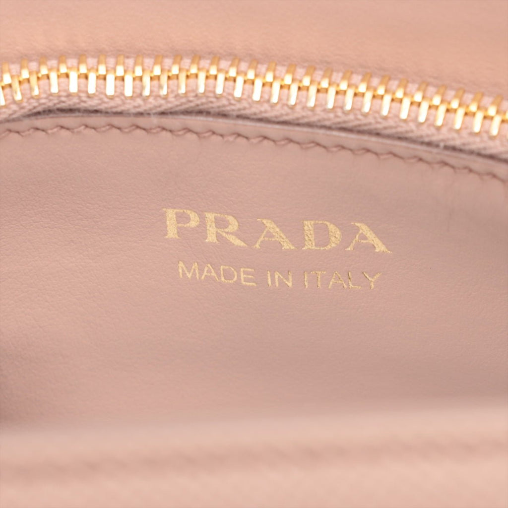 Second hand Prada Monochrome Saffiano Leather Tote Handbag Beige Pink - Tabita Bags