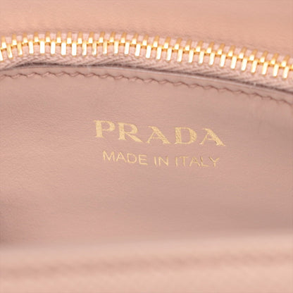 Second hand Prada Monochrome Saffiano Leather Tote Handbag Beige Pink - Tabita Bags