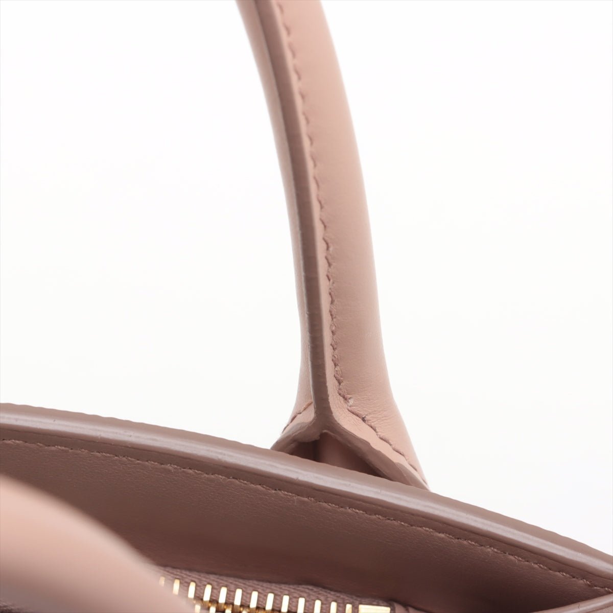 Second hand Prada Monochrome Saffiano Leather Tote Handbag Beige Pink - Tabita Bags