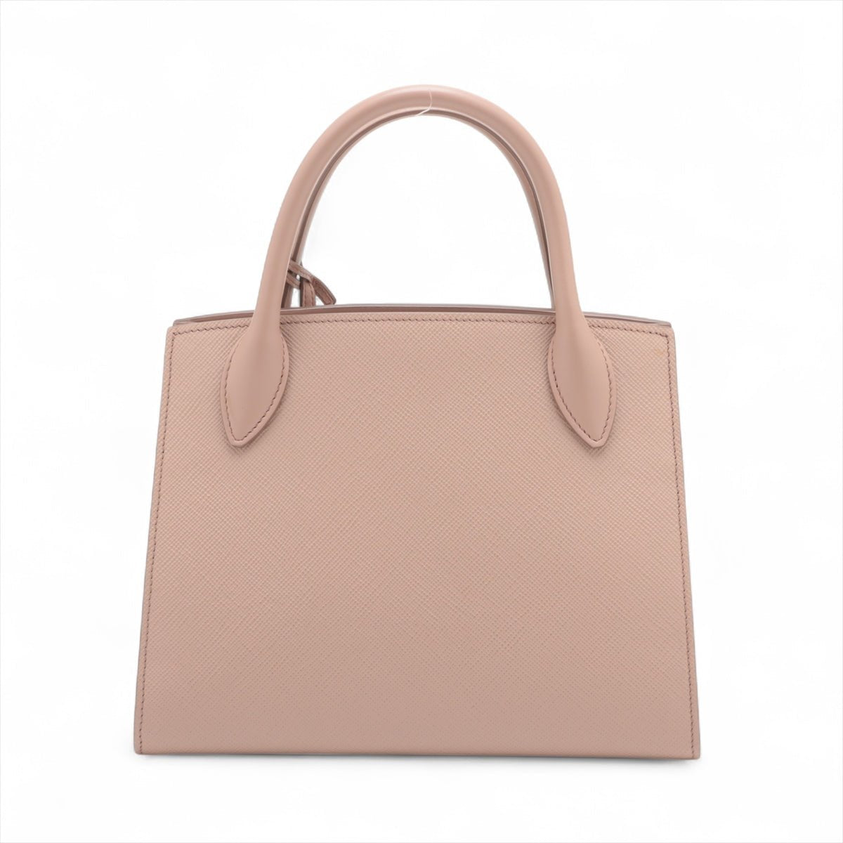Second hand Prada Monochrome Saffiano Leather Tote Handbag Beige Pink - Tabita Bags