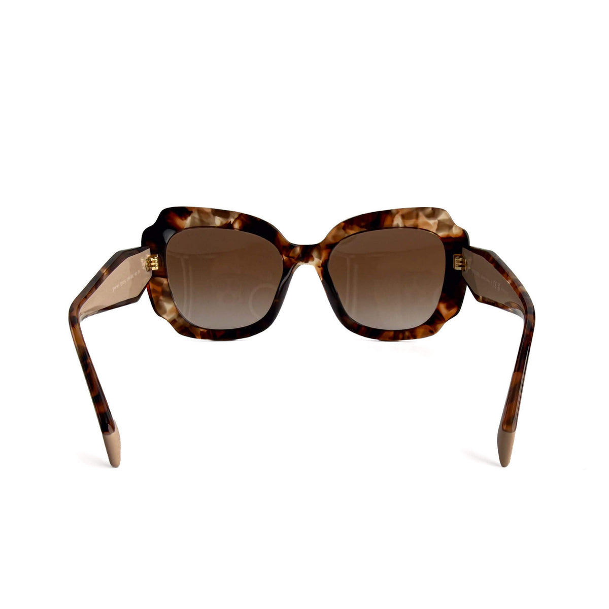 Second hand Prada PR 16YS Large Acetate Sunglasses Brown - Tabita Bags