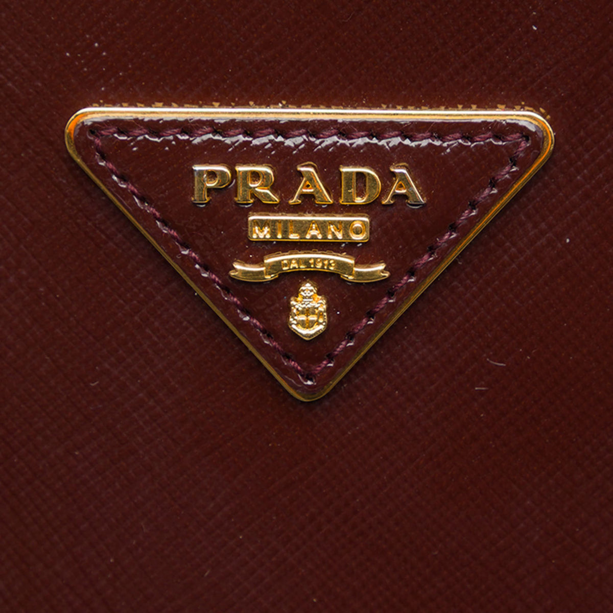 Second hand Prada Promenade Large Saffiano Vernice Leather Satchel Handbag Red - Tabita Bags