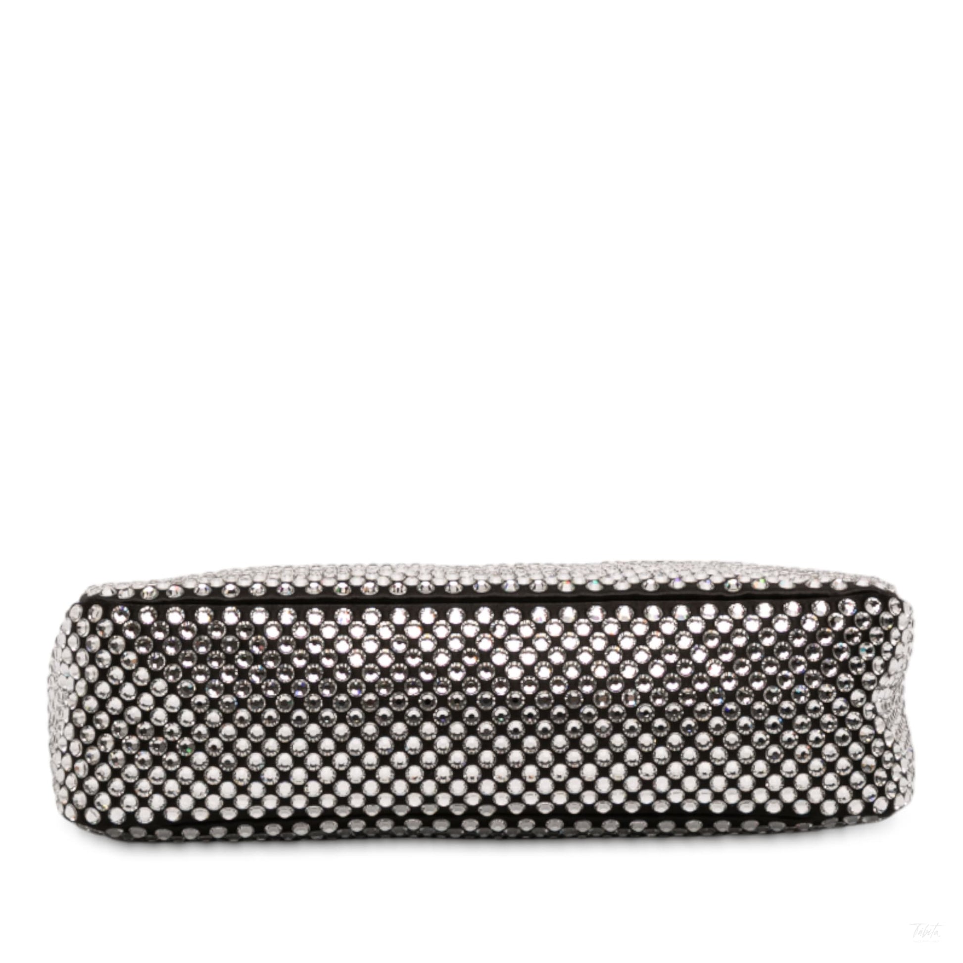 Second hand Prada Re - Edition 2000 Satin & Crystal Pouch Crossbody Black - Tabita Bags