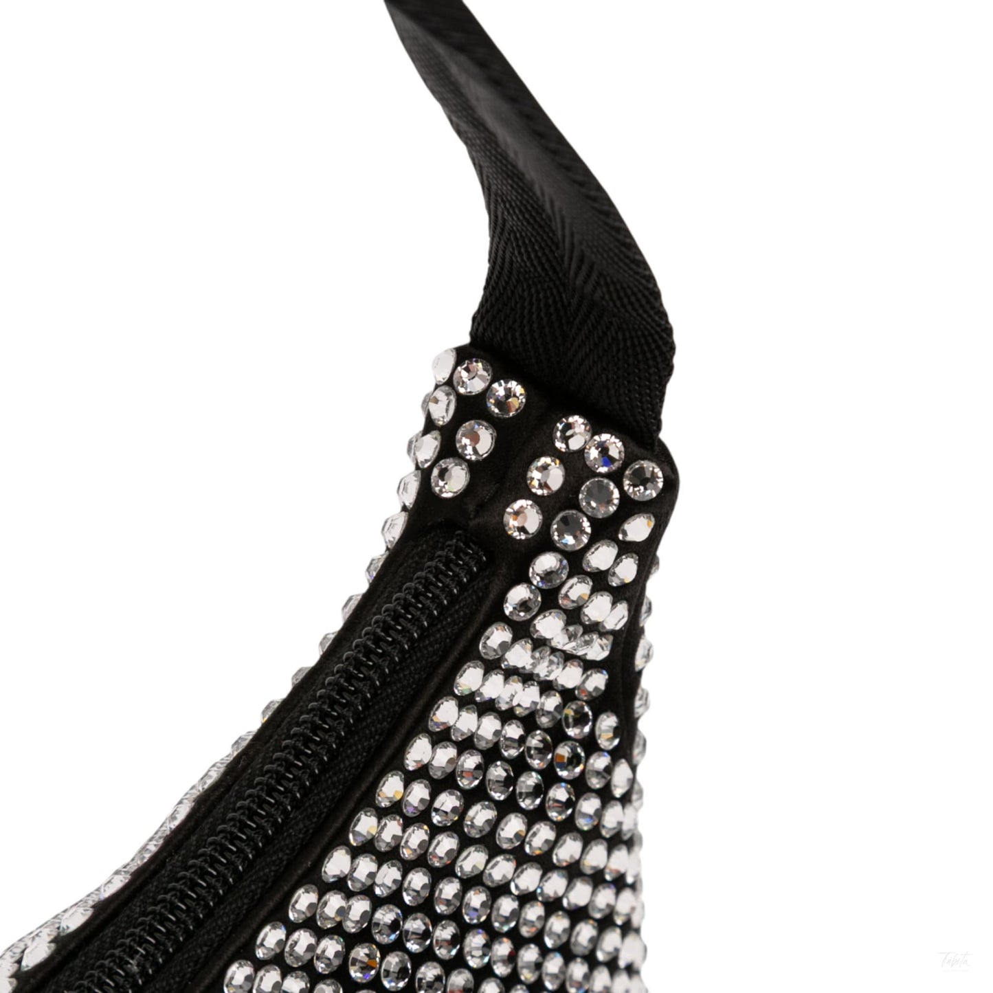 Second hand Prada Re - Edition 2000 Satin & Crystal Pouch Crossbody Black - Tabita Bags